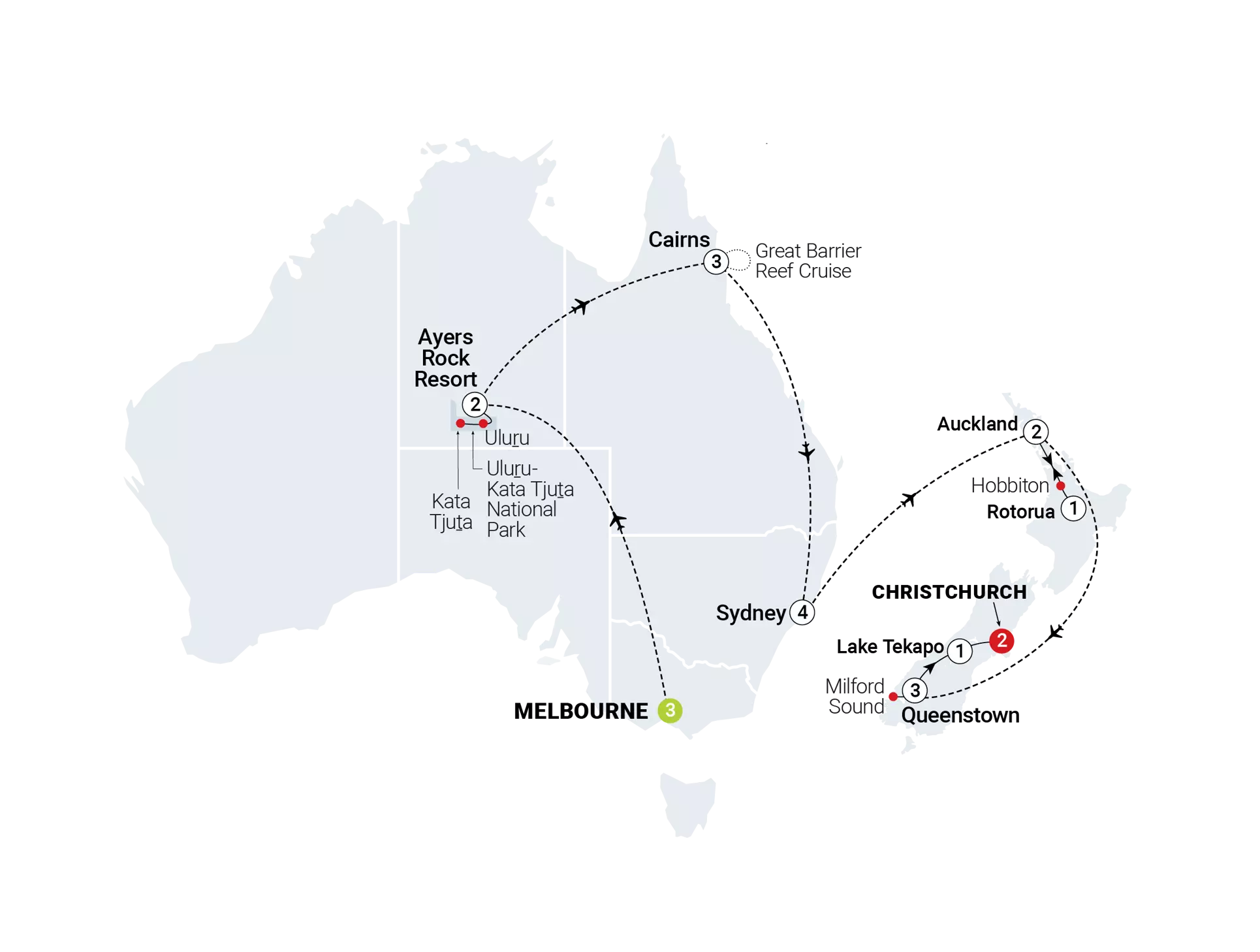 Highlights of Australia and New Zealand
